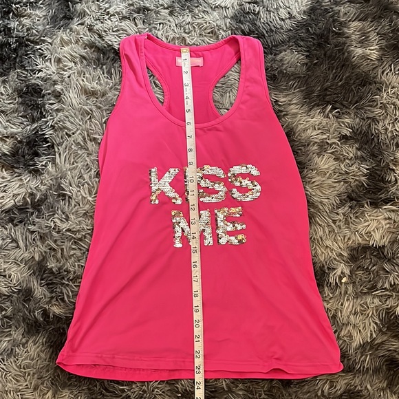 • Kiss Me Pajama Set Tank Top and Pants PJs Pink, Black, White Polka Dots - Picture 10 of 17